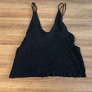 Black tie back tank